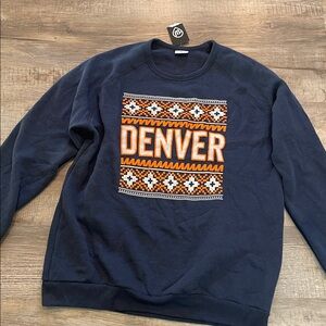 Denver Sweatshirt Blue and Orange xxl